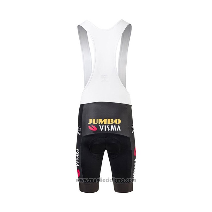 2021 Abbigliamento Ciclismo Jumbo Visma Rosso Manica Corta e Salopette